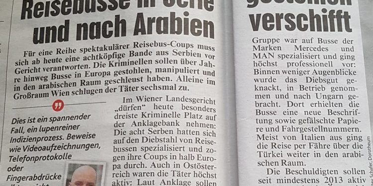 Reisebusbande: Freisprüche und Schuldsprüche © Kronenzeitung Strafverteidiger Strobl Einbruchsdiebstahl Hehlerei Rechtsanwalt