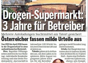 © Rechtsanwalt Mag. Andreas Strobl „Drogen-Supermarkt“: Kiloweiser Suchtmittelhandel – das Urteil
