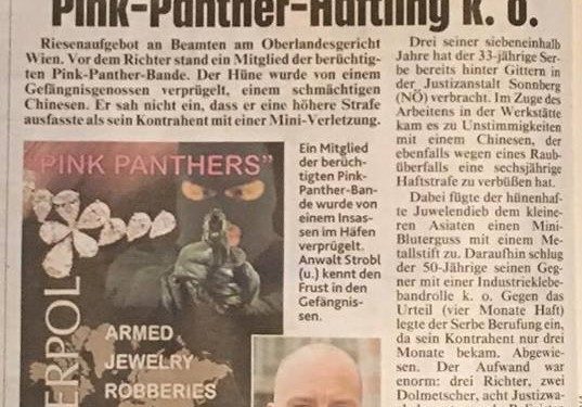 © Kronenzeitung - Rechtsanwalt Mag. Andreas Strobl Verteidiger in Strafsachen Raub Luxusuhr Juwelen