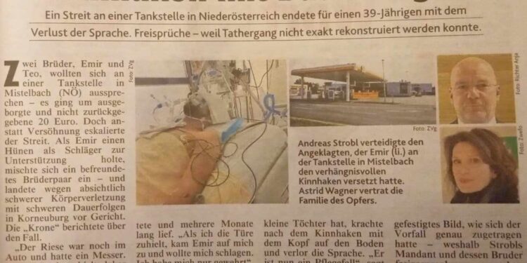 © Kronenzeitung vom 25.03.2024 - Rechtsanwalt Mag. Andreas Strobl - FREISPRUCH